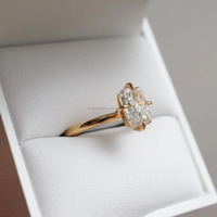 Bague de fiançailles en moissanite taille coussin allongée solitaire, sertie à griffes en forme de boussole, argent 925, bague en diamant simulé, cadeaux d'anniversaire