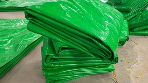 ผ้าใบกันน้ำสีเขียวทอแบบธรรมดา น้ำหนักปานกลาง สำหรับใช้งานกลางแจ้ง - Product Image 1