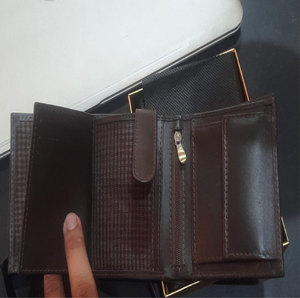 Portefeuille trifold en cuir véritable de qualité supérieure pour hommes, avec poche à monnaie sécurisée à fermeture éclair, plusieurs emplacements pour cartes de crédit, design fin, portefeuille pour hommes - Product Image 2