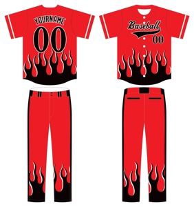 Uniformes de baseball pour jeunes adultes mis en place un maillot de baseball boutonné - Product Image 1