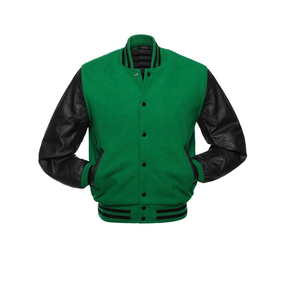<b>Men's</b> Purple <b>White</b> Varsity <b>Jacket</b> Woolen Stand Collar Button Closure Preppy Style Autumn Outerwear - Product Image 5