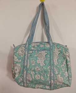 Bolsos de Mano de Algodón Acolchados con Estampado Artesanal, Bolsas de Compras Personalizadas de Alta Calidad con Doble Asa y Bolsillo - Product Image 1