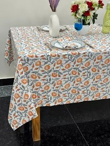 Handmade Vintage Cotton Tablecloth Decorative Wedding <b>Table</b> <b>Cover</b> for 8 Seaters for Home & Hotel Use Washed Tablecloth Gift - Product Image 5