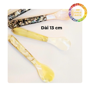 ช้อนเปลือกหอยมุกทำมือ สำหรับใช้ในครัว ใช้เสิร์ฟของหวาน และตกแต่งบ้าน - Product Image 2