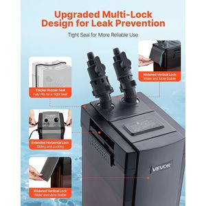 Filtro a Canister 264GPH a 2 Stadi con Pompa Potente e Silenziosa per la Circolazione dell'Acqua e la Pulizia di Acquari e Accessori - Product Image 4