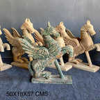 คอลเลกชันงานฝีมือที่ดีที่สุด ประติมากรรมสัตว์ทำมือและเพ้นท์มือ ไม้เนื้อแข็ง ของตกแต่งบ้านสไตล์วินเทจสำหรับการตกแต่งภายในสุดหรู - ขั้นต่ำในการสั่งซื้อ 1 ตู้คอนเทนเนอร์ - Product Image 2