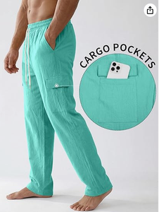 Pantalon de jogging ample en molleton brossé doux pour homme, coupe décontractée et confortable, style streetwear, pour un usage quotidien - Product Image 2