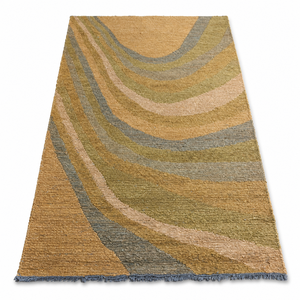 Alfombra de Yute Natural Hecha a Mano, Moderna y Abstracta, Ecológica, de Pelo Corto, para Sala de Estar, Dormitorio, Decoración de Hotel - Product Image 1