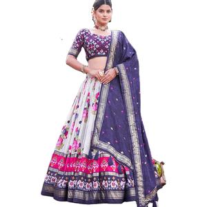 Traje de Sharara de trabajo impreso digital de seda Tussar de último diseñador por Fab Zone - Product Image 1