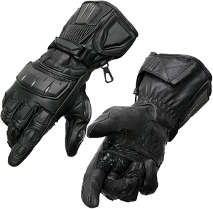 ถุงมือหนังสีดำสำหรับผู้ชาย Samroz Sports พร้อมแผ่นป้องกันข้อนิ้ว - Product Image 1