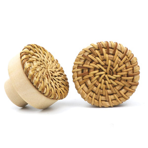 Rattan handles for kitchen cabinets & <b>doors</b> fast selling <b>decorative</b> <b>door</b> <b>knob</b> handle wholesale - Product Image 2