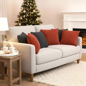 SOGA 6PC 45cm Classic <b>Red</b> Diamond and Charcoal Grey Cable Knit Pillow <b>Covers</b> Set Elegant <b>Cushion</b> Cases Collection - Product Image 6