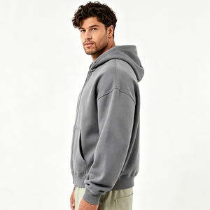 Sudadera con Capucha Personalizada con Pedrería, 100% Algodón, Unisex, Sólida, de Invierno, Holgada, con Bolsillos, Transpirable, 550 Gramos, Gruesa - Product Image 2