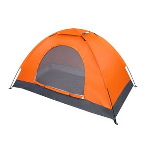 Tenda a Cupola Impermeabile Arancione per 1 Persona, per Campeggio e Escursionismo, Design Moderno Leggero, Logo Personalizzato, Doppio PVC Nylon Alluminio - Product Image 5