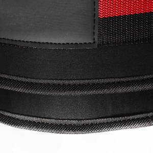 Adjustable Weight Lifting <b>Waist</b> Support Belt With <b>Chain</b> For Strength Training Men Hook & Loop Closure Black Red Stripe - Product Image 6