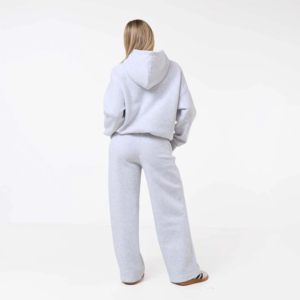 Sweat à capuche d'hiver pour femme, délavé à l'acide, uni, 100 % coton, écologique, respirant, coupe ample longue - Product Image 4