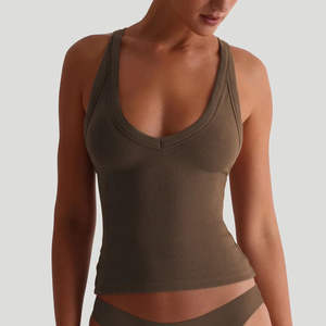 เสื้อกล้ามผู้หญิงคุณภาพสูงไร้ตะเข็บ ยืดหยุ่นได้ดี สวมใส่สบาย เหมาะสำหรับใส่เป็นชั้นใน  ผู้จัดจำหน่ายขายส่ง - Product Image 1