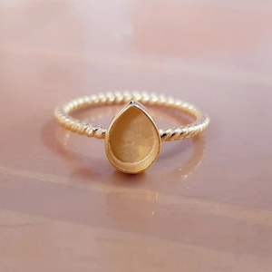 New Water Drop Shape 925 Sterling Silver <b>Ring</b> Twisted Band Bezel Setting Minimalist <b>Plain</b> Band Unisex Everyday Wear Fine Jewelry - Product Image 4