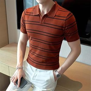 Camiseta Polo de Algodón para Hombre, Nueva Tendencia, Cuello en Contraste, Puños de Manga a Rayas, Moda Urbana, Tacto Suave, Prenda Esencial Diaria - Product Image 2