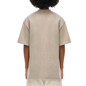 Custom Acid Washed Unisex 100% Cotton Screen Printed 280gsm Heavyweight Oversized Eco-Friendly Quick Dry <b>T</b>-Shirt Women - Product Image 3