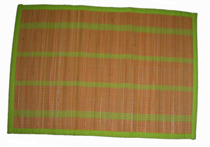 Brown <b>Rectangle</b> Bamboo kora Dyed Cora Fiber Handmade Table MatEco-Friendly Reusable Durable Patterned Dining <b>Placemat</b> Home Kitc - Product Image 3
