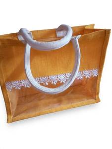 Sac de courses réutilisable en jute écologique avec matériau en fibre naturelle durable pour l'épicerie, la vente au détail et les promotions - Product Image 1