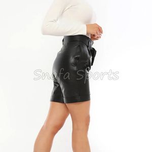 Pantalones Cortos de Cuero para Mujer, Estilo 2026, Casuales y Deportivos, de Secado Rápido, con Patrón Sólido, para Uso en Exteriores, en Oferta a Bajo Precio - Product Image 3