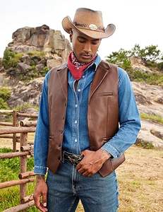 Chaleco de Cuero para Hombre, Sin Mangas, Estilo Motero, Piel de Vacuno/Cordero, Logotipo Personalizado OEM, Fabricante Mayorista - Product Image 3