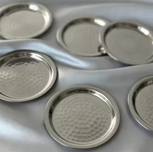 Creative Metal Coaster Set Decorative <b>Table</b> <b>Protector</b> for Cups Mugs Wine Glasses Restaurant Bar Hotel Dining - Product Image 1