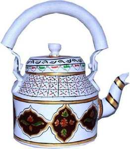 Bouilloire à thé en cuivre gravée motif floral, pot à café et à eau fait main, théière pour cuisine, restaurant, usage domestique et options cadeaux - Product Image 4