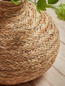 Jarrón Bohemio de Mimbre Natural Tejido a Mano de Alta Calidad, Jarrón Decorativo de Mimbre, Tamaño Personalizado para Interiores Elegantes de Estilo Rústico - Product Image 3