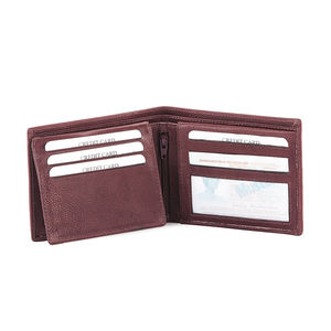 กระเป๋าสตางค์หนังแท้ผู้ชายสไตล์วินเทจแท้ คุณภาพสูง พร้อมช่องใส่บัตรแบบกำหนดเอง บุ PVC ป้องกัน RFID - Product Image 3