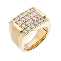 Bague géométrique multi-rangs en argent sterling 925 avec diamant Moissanite pour homme, bijoux de luxe scintillants pour revendeurs en gros