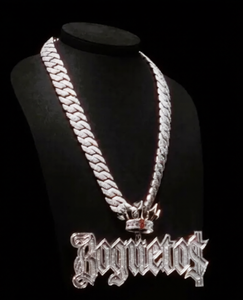 Bogveto Letter Pendant Iced Out Hip Hop Bling Necklace Luxury Diamond Look Statement Jewelry Gift - Product Image 1