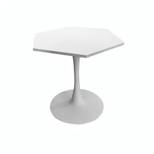 Minimalist <b>White</b> <b>Round</b> Iron Coffee <b>Table</b> Modern Geometric Design Wedding Party Indoor Living Room Furniture Durable Floor Mount - Product Image 1