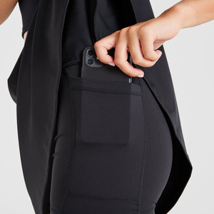 Women's High Waist Pleated Mini <b>Skirt</b> Solid Color Breathable Sporty Style <b>Black</b> Spandex Polyester Woven Fabric All Seasons - Product Image 5
