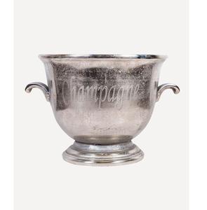 Seau à glace en aluminium massif décoré, finition argentée de qualité supérieure, avec poignées, pour bouteilles de champagne. - Product Image 5