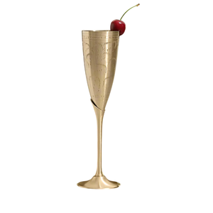 Gobelet à vin moderne de luxe en laiton, forme cloche, bord doré, verre sur pied en métal pour fêtes et mariages - Product Image 5