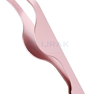 Pince à épiler chirurgicale de précision Ijrak 10 mm en acier inoxydable à pointe lisse pour extensions de cils et application de maquillage des yeux - Product Image 2