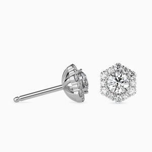 Lab Grown Diamond 1.00 Carat Brilliant Cut Earrings Women 14K Solid Gold IGI Certified White Gold Engagement Wedding Gift - Product Image 5