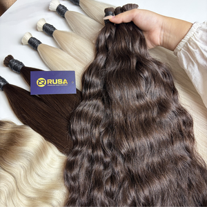 Cabello Humano Vietnamita Premium a Granel, Cabello Ondulado para Trenzas, Cabello Virgen Super Double Drawn Directo de Fábrica con Longitud de 10 a 34 Pulgadas - Product Image 2