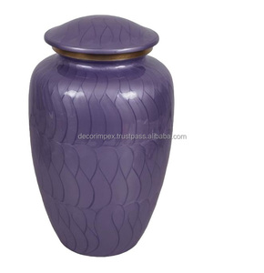 Urne funéraire décorative en métal finition dorée Urne commémorative personnalisée durable avec design poli au prix de gros - Product Image 5