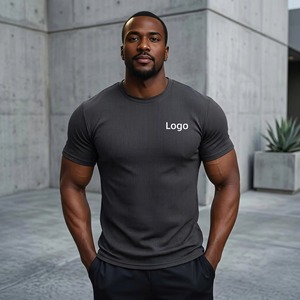 Wholesale Custom Men Sweat Absorbent UV Protection Quick Dry Running Spandex Durable Microfiber Mesh Lightweight Sports <b>Tshirt</b> - Product Image 3