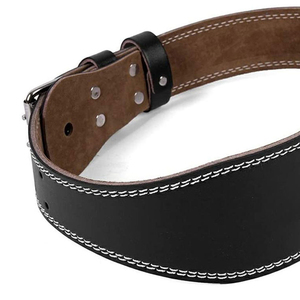 New Wholesale Custom made logo design Classic Pu Leather Weight Lifting <b>Belt</b> Back Support Fitness Leather Weightlifting Gym <b>Belt</b> - Product Image 4