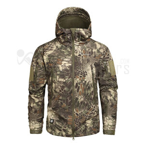 Veste à capuche pour homme de marque personnalisée, imperméable, en polyester, fermeture éclair sur le devant, couleur unie, vêtements de travail d'hiver pour l'extérieur, coupe régulière - Product Image 4