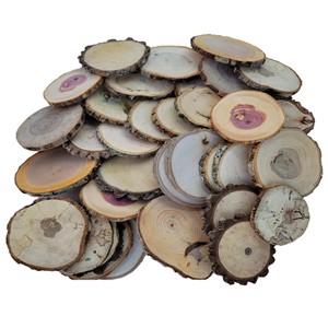 Handcrafted Rustic Oak <b>Wood</b> Coasters Wholesale | Tree <b>Slice</b> Natural Edges - Product Image 3
