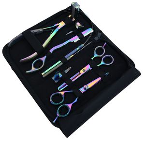 Kit d'outils pour extensions capillaires et barbier pour salon, avec outil de pose de bandes adhésives, ciseaux de coupe, crochet à boucle et accessoires de coiffure - Product Image 1