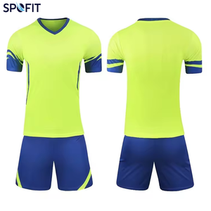 Maillot de football noir pour homme SPOFIT, col en V, manches courtes, respirant, anti-transpiration, séchage rapide, uniformes pour adultes - Product Image 6