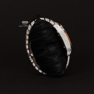 Reloj de Lujo para Hombre, Completamente Cubierto de Diamantes Moissanite, Esfera Romana Arcoíris, Tono Oro Amarillo, Estilo Hip Hop, Automático - Product Image 6