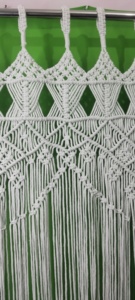 Cortina de puerta de macramé de algodón hecha a mano, colgante de pared bohemio con cuentas intrincadas, decoración del hogar, Diwali, graduación, lavable, para sala de estar - Product Image 6